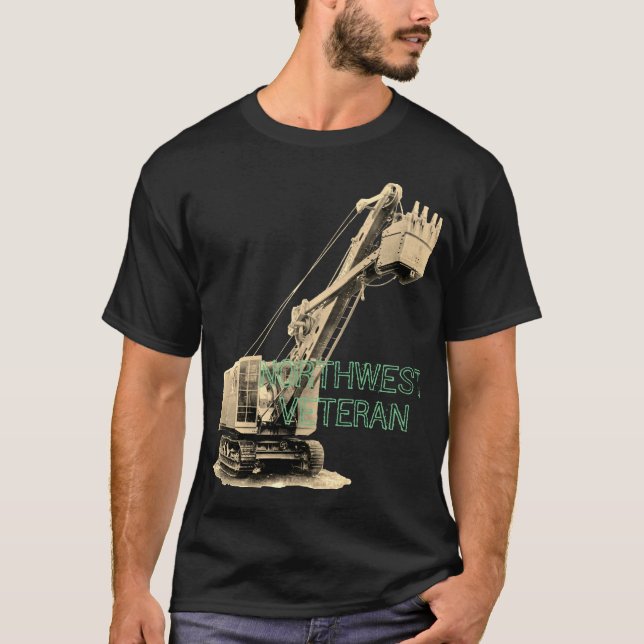 Nordvästra Crane och Shovel OPERATING INGENJÖR T-shirt (Framsida)