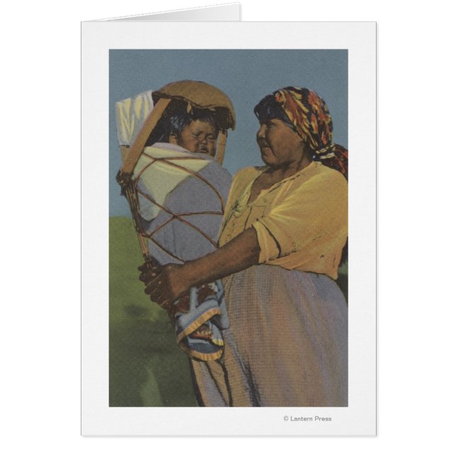 Nordvästra indianer - indiska kvinnor hälsningskort (Framsidan)