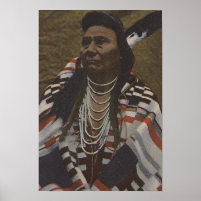 Nordvästra indianerna - Chief Joseph of the Nez Poster (Framsidan)