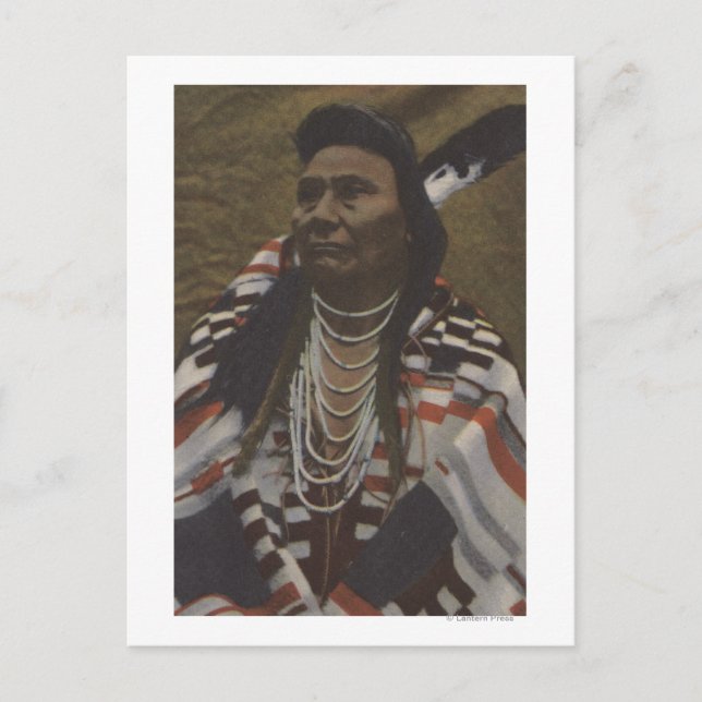 Nordvästra indianerna - Chief Joseph of the Nez Vykort (Framsida)