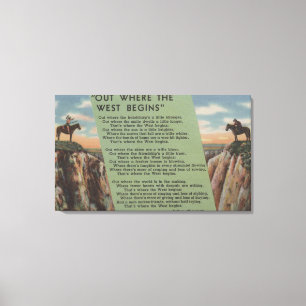 Nordvästra indianerna "ut där Västern börjar" Canvastryck
