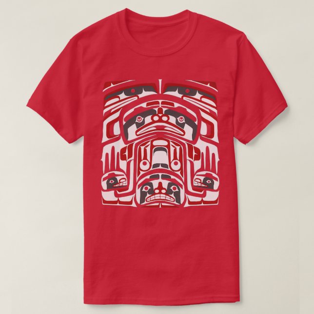 Nordvästra Native American Box PanelTShirt T Shirt (Design framsida)