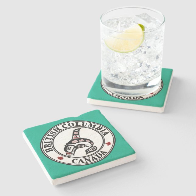 Nordvästra Stilla havet kusten Haida Art Killer Wh Stenunderlägg (Sidan)