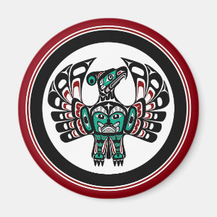 Nordvästra Stilla havet kusten Haida art Thunderbi Magnet