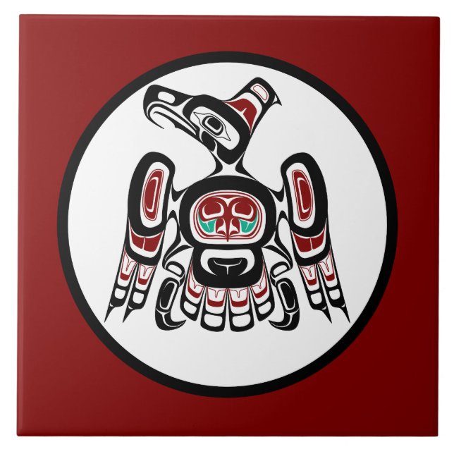 Nordvästra Stilla havet kusten Kaigani Thunderbird Kakelplatta (Framsidan)