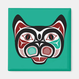 Nordvästra Stilla havsområdet kusten Haida Kattung Magnet
