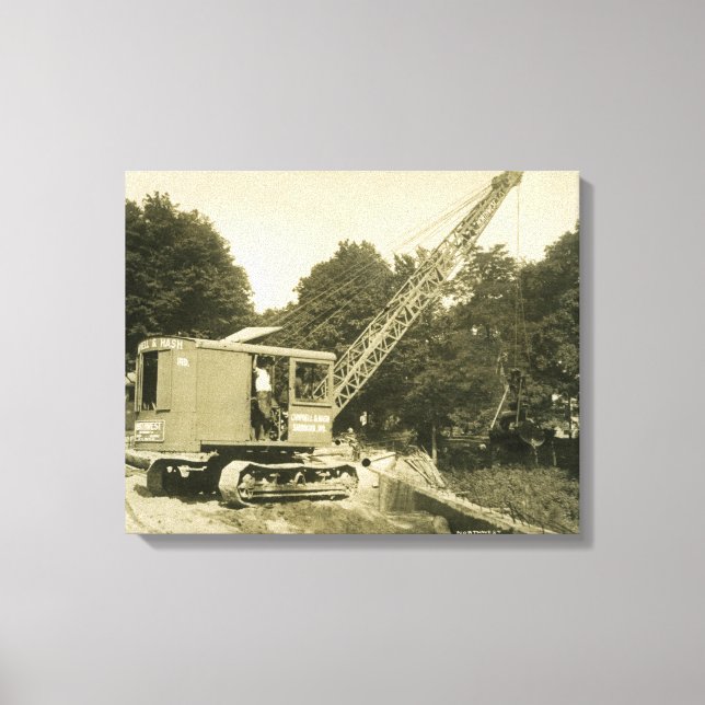 NORDVEST ENGINEERING CRANE OCH SHOVEL PRINT 26 CANVASTRYCK (Framsida)