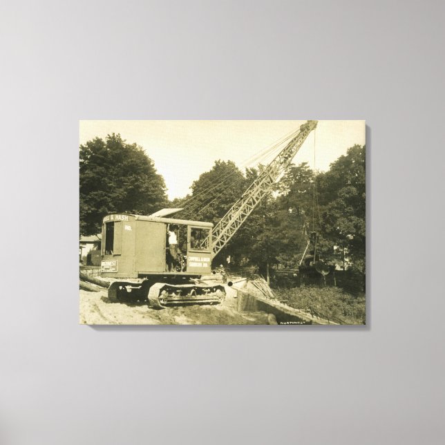 NORDVEST ENGINEERING CRANE OCH SHOVEL PRINT 26 CANVASTRYCK (Framsida)