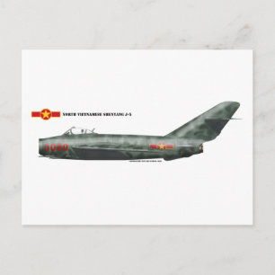 Nordvietnamesiska Shenyang J-5 (MiG-17) Vykort