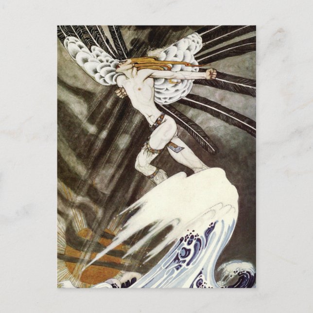 NordVinden blir trög över havet Vykort (Framsida)