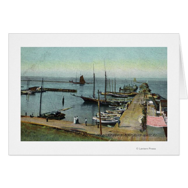 Nordvy från Öster Harbour Hälsningskort (Framsidan Horizontal)