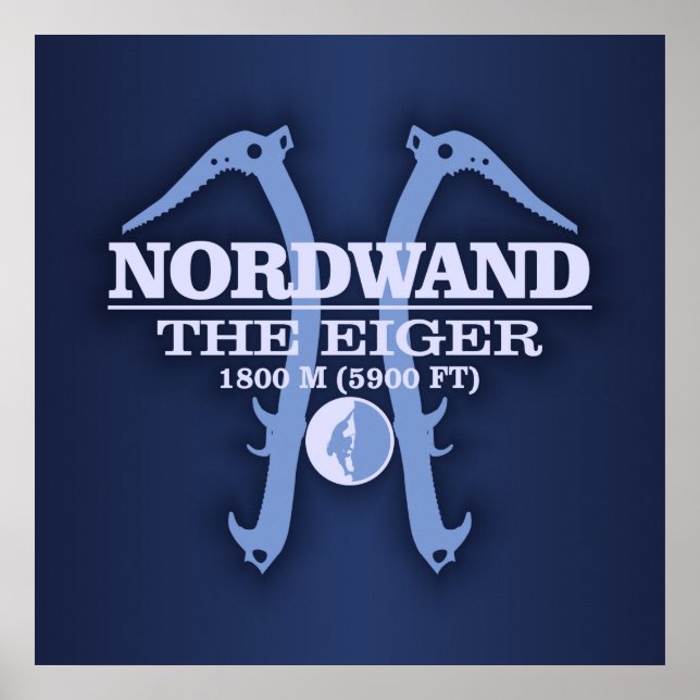 Nordwand ’The Eiger’ Poster (Framsidan)