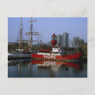 Nore fyrskepp, St. Kathrines dock, London, England Vykort