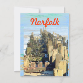 Norfolk Beach Mobil Julkort