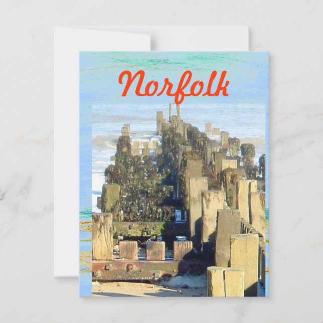 Norfolk Beach Mobil Julkort (Framsida)