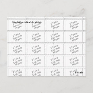 Norfolk Citys siluett Vykort