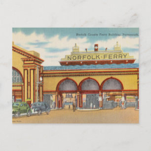 Norfolk County Ferry, Portsmouth, Virginia Vykort
