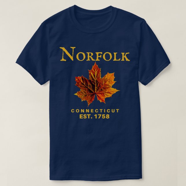 Norfolk CT  Connecticut Autumn  T Shirt (Design framsida)