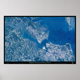 Norfolk Hampton & Virginia Beach Virginia Satit Poster