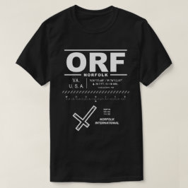 Norfolk Internationell flygplats ORF T-Shirt