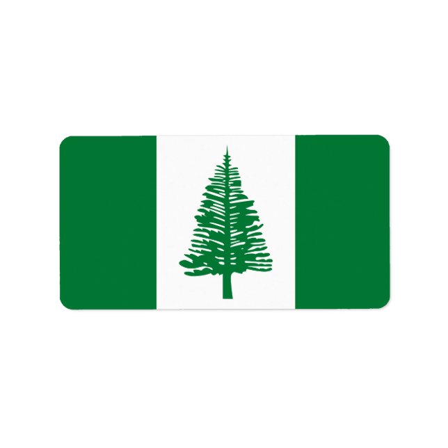 Norfolk Island flagga Adressetikett (Framsidan)