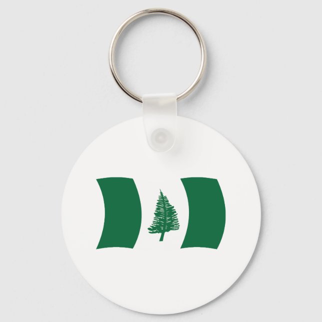 Norfolk Island Flagga Keychain Nyckelring (Framsida)