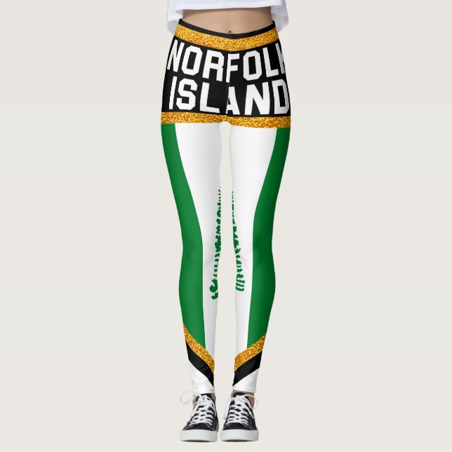 Norfolk Island Flagga Leggings (Framsida)