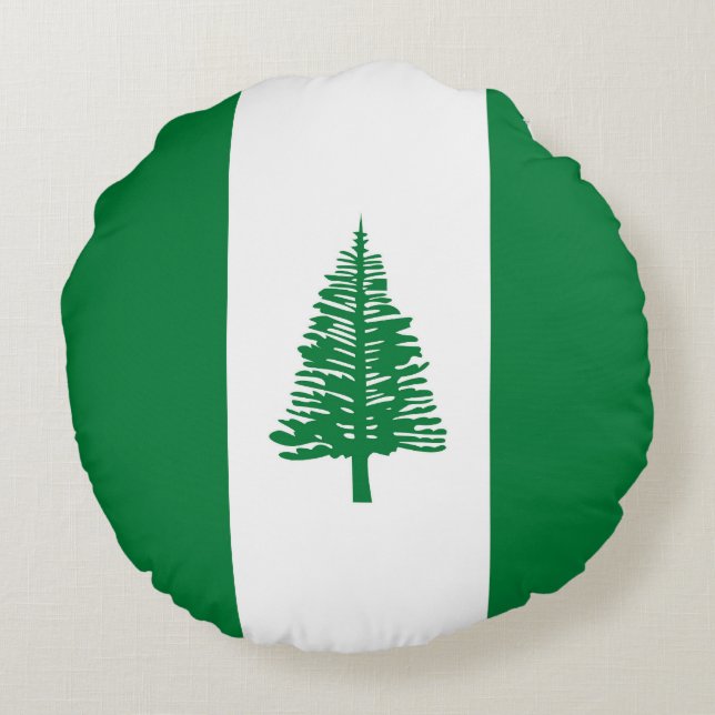 Norfolk Island flagga Rund Kudde (Baksidan)