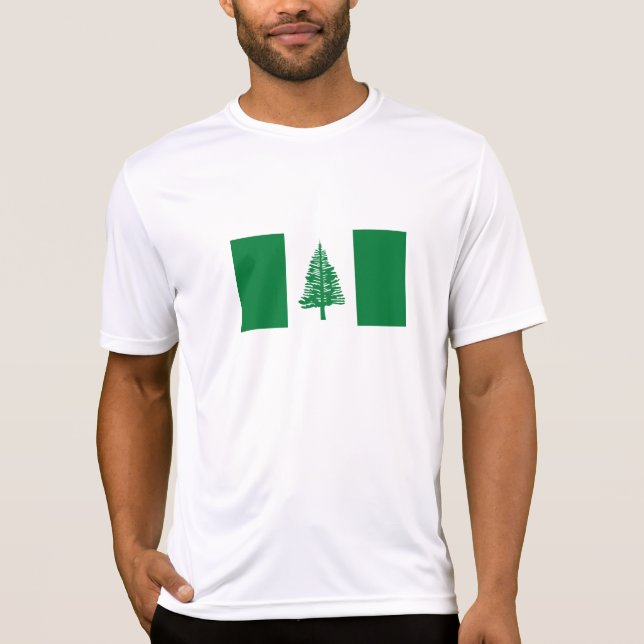 Norfolk Island Flagga T Shirt (Framsida)