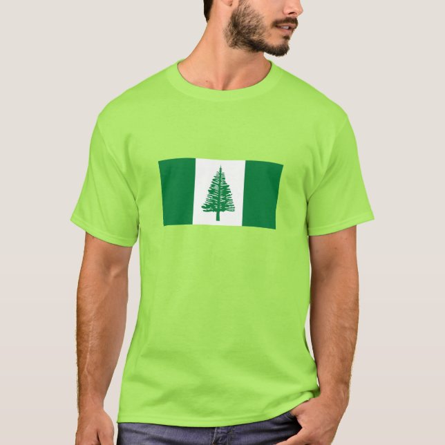 Norfolk Island Flagga T Shirt (Framsida)