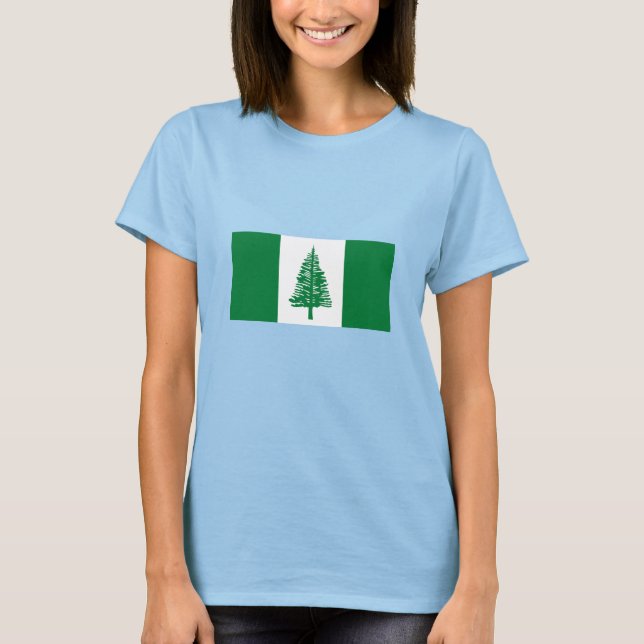 Norfolk Island Flagga T Shirt (Framsida)