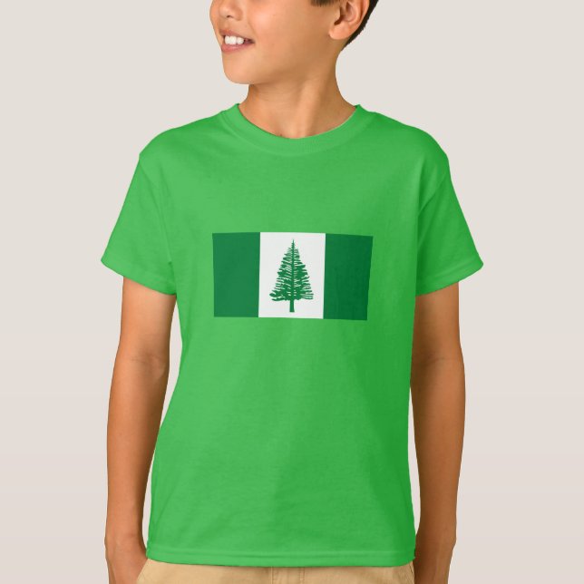 Norfolk Island Flagga T Shirt (Framsida)