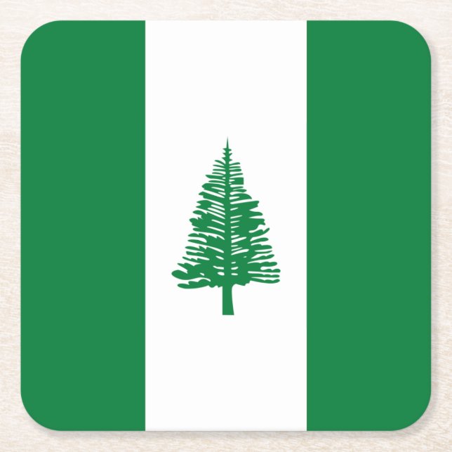 Norfolk Island Flagga Underlägg Papper Kvadrat (Framsidan)