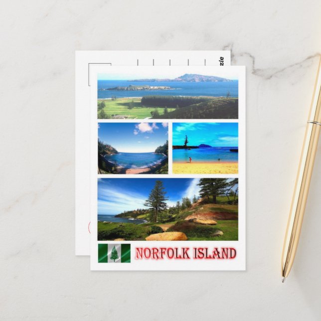 Norfolk Island - Moasik - Vykort (Fram/Back In Situ)