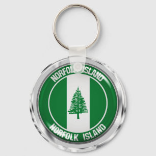 Norfolk Island Round Emblem Nyckelring