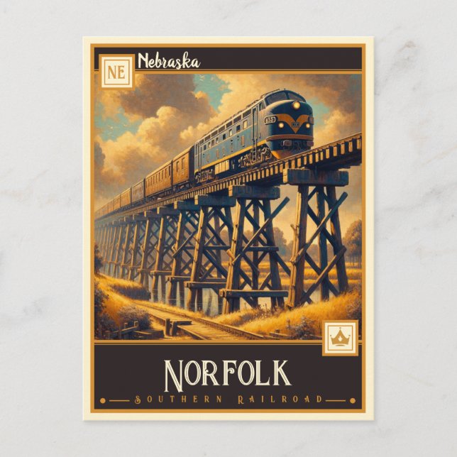 Norfolk, Nebraska | Vintage Vykort (Framsida)