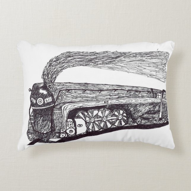 Norfolk och Western 611 Pillow Prydnadskudde (Framsidan)