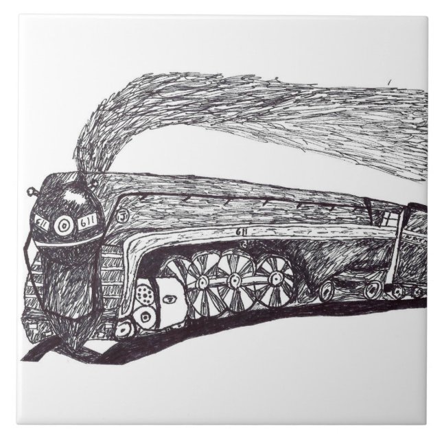 Norfolk och Western 611 Tile Kakelplatta (Framsidan)