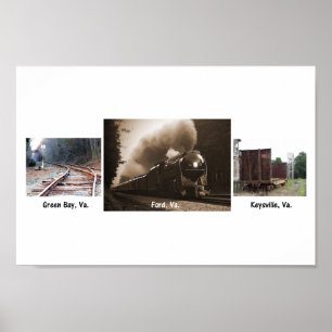 Norfolk och western ande 611-The av Roanoke Poster
