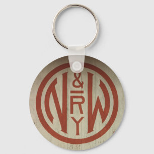 Norfolk och western järnväg logotypnyckelring nyckelring