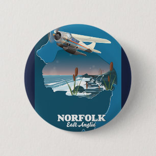 Norfolk Öster Anglia karta 2-tonkaffe Mugg Knapp