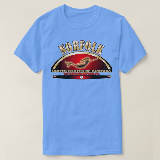 Norfolk Sjöjungfru City Virginia T Shirt (Design framsida)