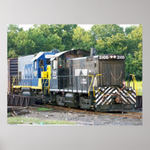 Norfolk sydlig strömbrytare 1001 2105 & CSX 1537 Poster