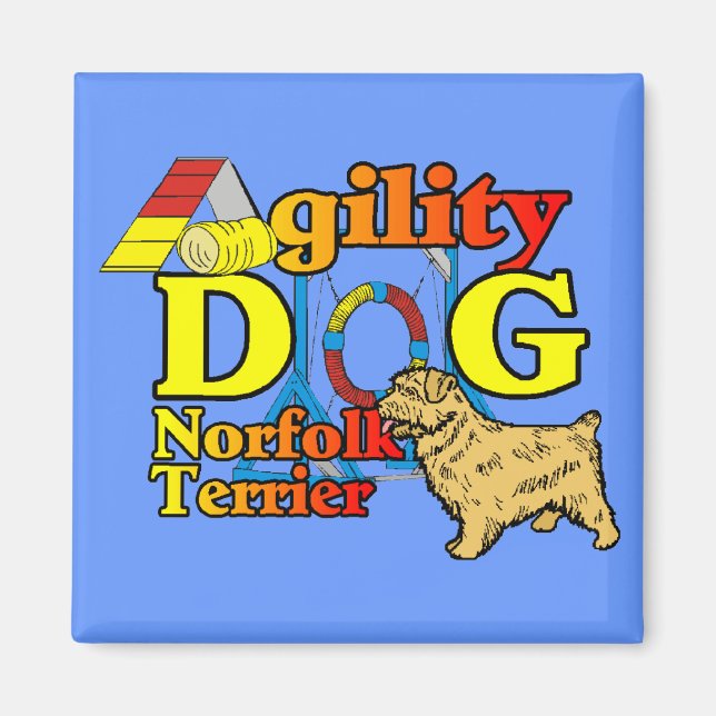 Norfolk_Terrier_Agilitet Magnet (Framsidan)