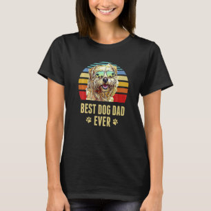Norfolk Terrier Best Hund Pappa någonsin Retro Sun T Shirt