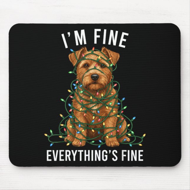 Norfolk Terrier Christmas I'm Fine Everything Is F Musmatta (Framsidan)