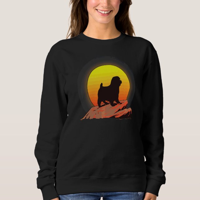 Norfolk Terrier Hund Sunrise T Shirt (Framsida)