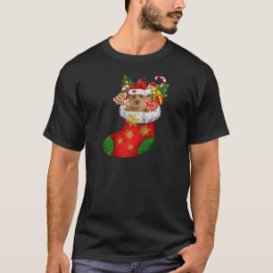 Norfolk Terrier i Sock jul Santa Hat Julafton D T Shirt