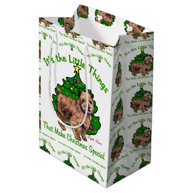 Norfolk Terrier jul (Baksidan Vinklad)