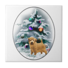 Norfolk Terrier jul Kakelplatta
